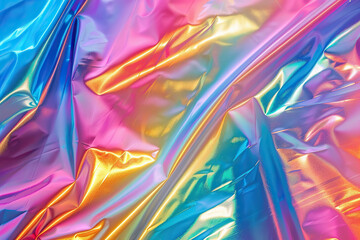 Generative ai on theme of beautiful texture metal creasy foil, design natural abstract background