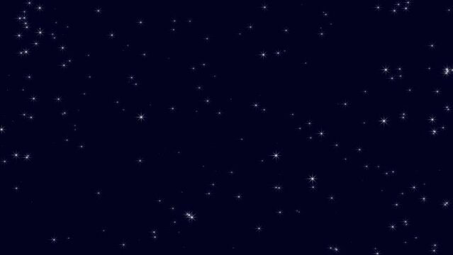 夜空に輝き煌めく星　４K動画