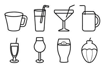 Drink Line Art Illustration Detailed and Unique Style Examples