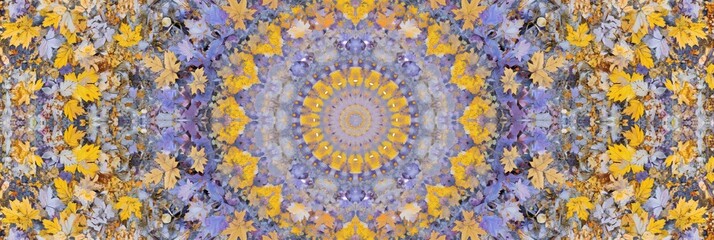 Obraz premium Autumn Flower Mandala Pattern