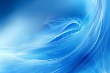 Fototapeta premium Blue abstract wave smooth gradient with Soft Light Lines background.