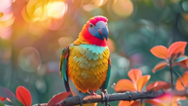 a parrot with beautiful feathers