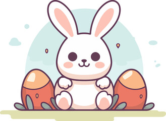 Easter Bunny Vector Illustration.