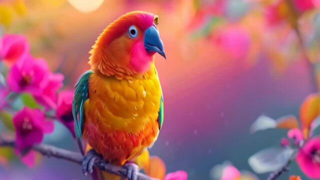 a parrot with beautiful feathers