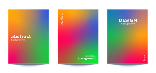 Fototapeta premium set template Abstract Blurred Colorful Background For banner, flyer, covers, wallpapers, brands, social media and other mobile projects