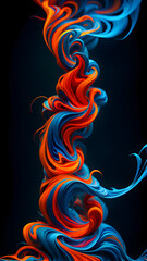 AI generated image of abstract background with colorful swirls