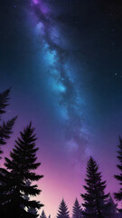AI generated image of nature in dark
