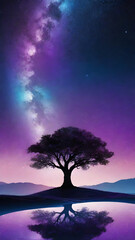 AI generated image of nature in dark