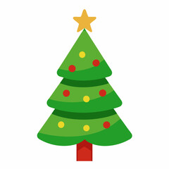 christmas tree isolated on white