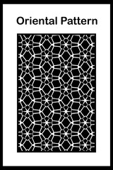 Oriental  pattern for fabric, wallpaper, flyer, business card. For use in graphics.
