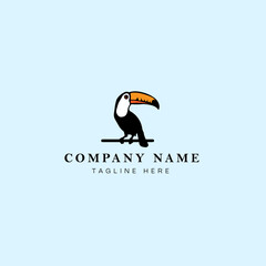 toucan bird logo vector icon illustration design template - vector graphic © Prosun Design