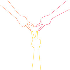 Friendship Day Hands Line
