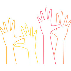 Friendship Day Hands Line