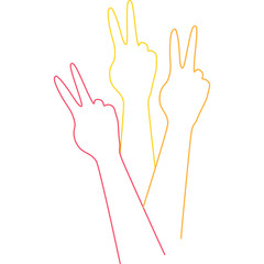 Obraz premium Friendship Day Hands Line