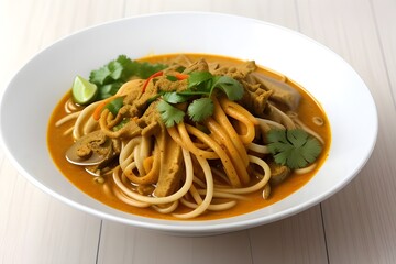 A Flavorful Bowl of Traditional Khao Soi Noodle Soup