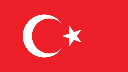 Official vector flag of Turkey. Illustration eps10.