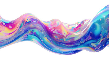 3D Fluid art image, abstract Flow background with chaotic waves and flowing vortex effects.