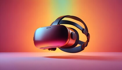 VR futuristic virtual reality and AR technologies 3d meta verse concept mockup without people