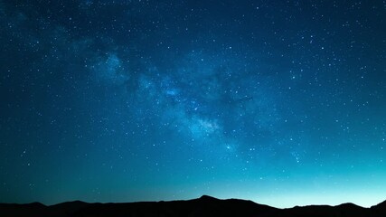 June Bootid Meteor Shower and Milky Way Galaxy 24mm South Sky Over Canyon Blue Time Lapse