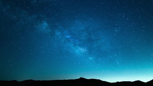 June Bootid Meteor Shower and Milky Way Galaxy 24mm South Sky Over Canyon Blue Time Lapse