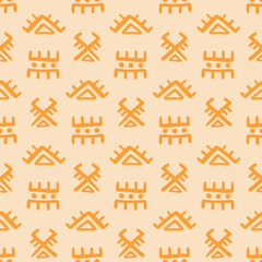 African ethnic seamless pattern. Tribal background