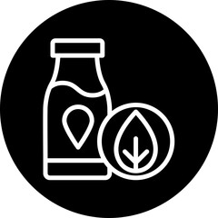 Disposable packaging innovations Vector Line White Circle Black