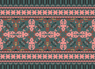 Aztec tribal geometric ethnic seamless pattern. Vintage Native American ethnic vector background. Traditional ornament; Hawaiian Tribal. American, Mexican style.