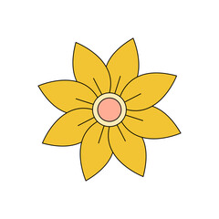 Retro Groovy Flower