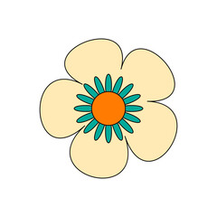 Retro Groovy Flower