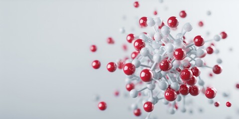 Molecular Sphere Isolated in Top-View 3D Illustration on Solid Background