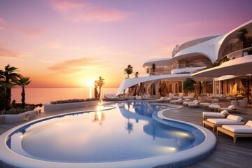 Hotel resort architecture outdoors building.
