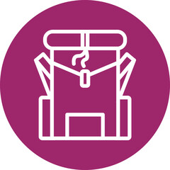 Obraz premium Backpacking Vector Line White Circles Multicolors