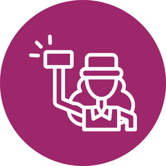 Travel Influencers Vector Line White Circles Multicolors