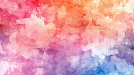 Fototapeta premium A colorful watercolor painting with a lot of different colors and brush strokes