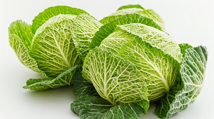 Detailed photograph of green cabbage
