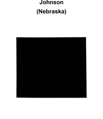 Obraz premium Johnson County (Nebraska) blank outline map