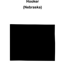 Obraz premium Hooker County (Nebraska) blank outline map