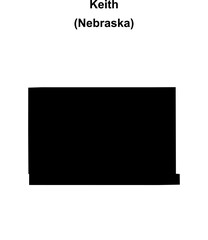 Obraz premium Keith County (Nebraska) blank outline map