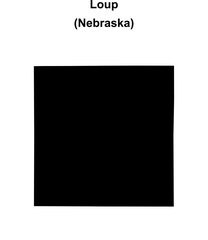 Obraz premium Loup County (Nebraska) blank outline map