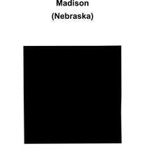 Obraz premium Madison County (Nebraska) blank outline map