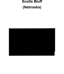 Obraz premium Scotts Bluff County (Nebraska) blank outline map