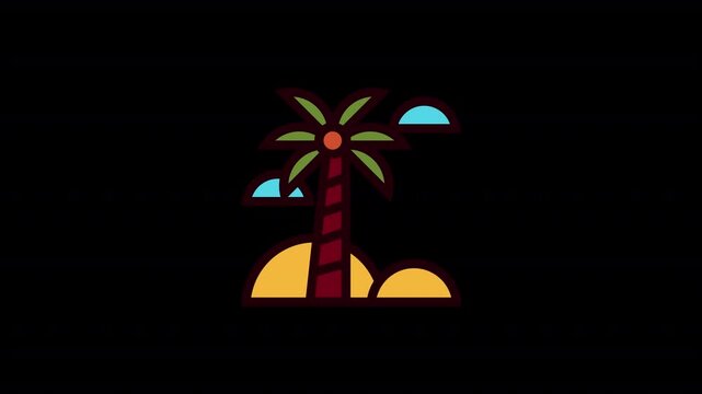 Palm Tree motion icon. which can be used for various purposes such as websites, mobile apps, presentation and others.