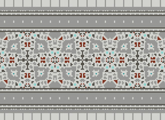 Aztec tribal geometric ethnic seamless pattern. Vintage Native American ethnic vector background. Traditional ornament; Hawaiian Tribal. American, Mexican style.