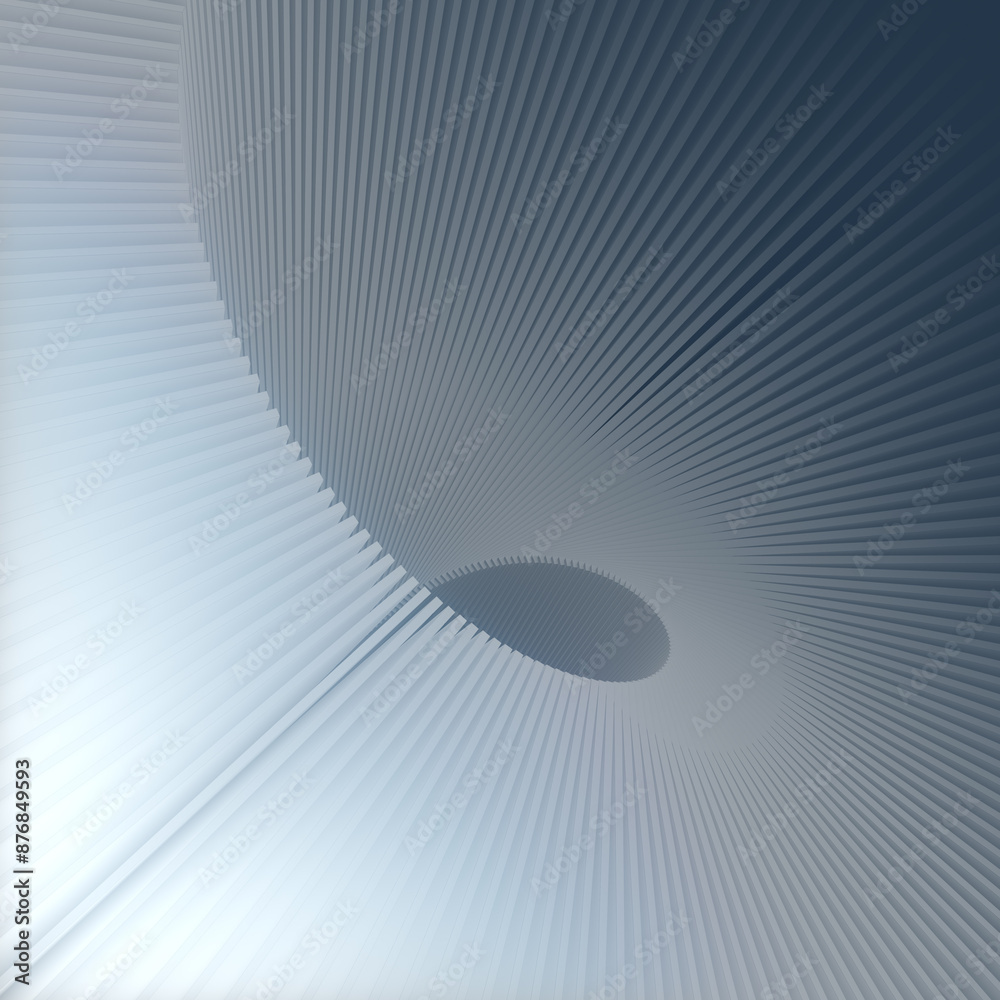 Aufkleber Geometric background with a spiral pattern of lines. 3d rendering illustration