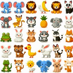 Naklejka premium set of animals