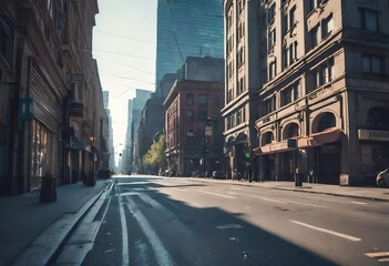 Naklejka premium street in the city