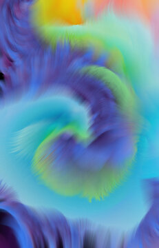 Abstract swirl of colorful brush strokes