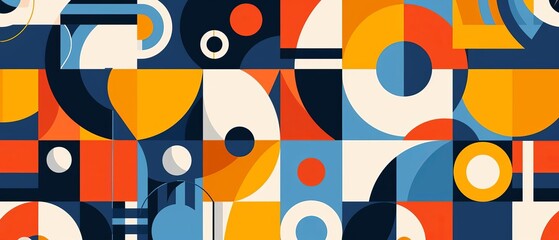 Retro Abstract Elements Pattern Geometric Y2K Ornament, modern flat vector concept illustration , rule of thirds composition shot, add copyspace for text