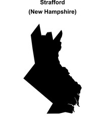Strafford County (New Hamshire) blank outline map