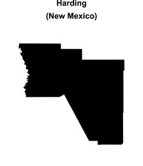 Harding County (New Mexico) blank outline map
